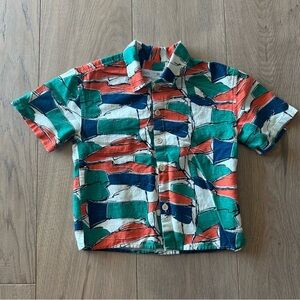 Zara linen cotton button up - 2-3 year